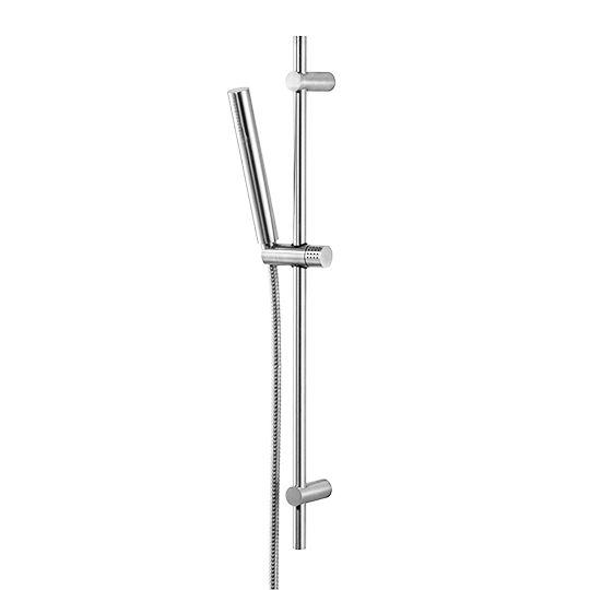 Ensemble de barre coulissante avec douche à main et tuyau (acier inoxydable)