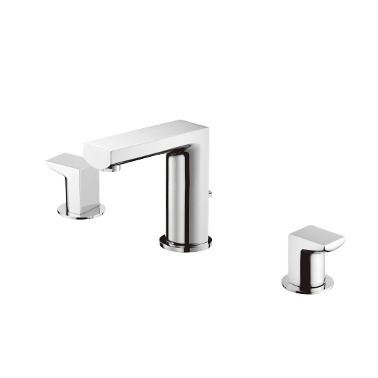 Robinet de lavabo à deux poignées avec tige de levage