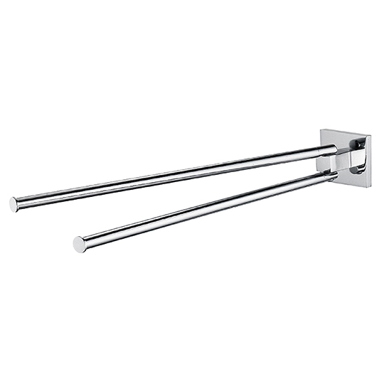 Porte-serviettes pivotant double