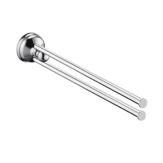 Porte-serviettes pivotant double