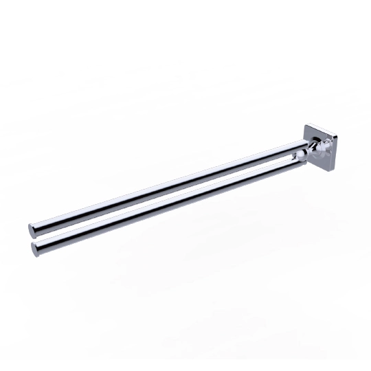 Porte-serviettes pivotant double
