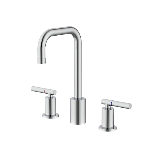 Robinet de lavabo espacé à deux poignées
