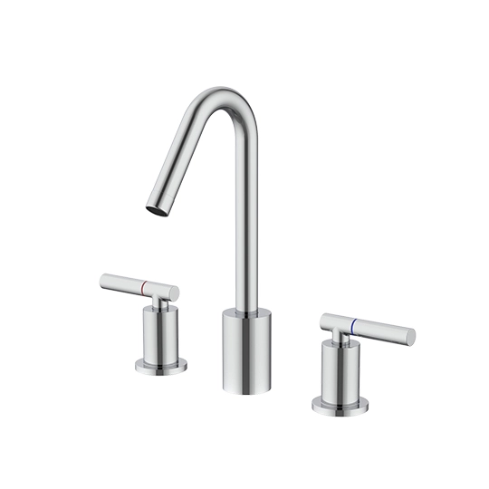 Robinet de lavabo espacé à deux poignées