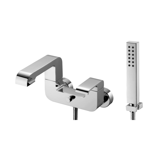 Mélangeur bain/douche avec douchette et tuyau et support