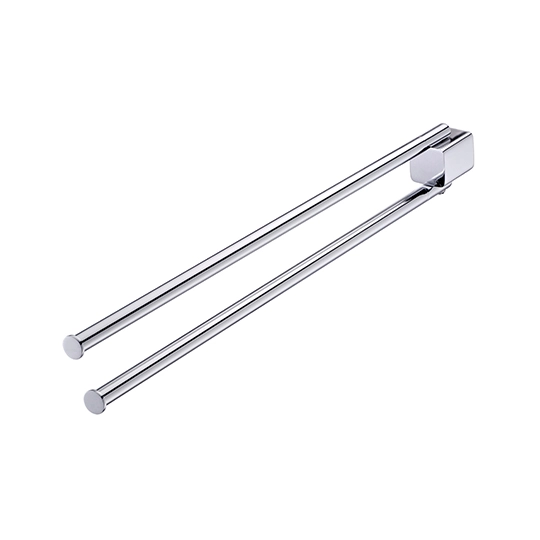 Porte-serviettes pivotant double