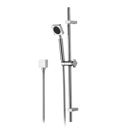 Ensemble de barre coulissante avec douche à main, tuyau et alimentation murale
