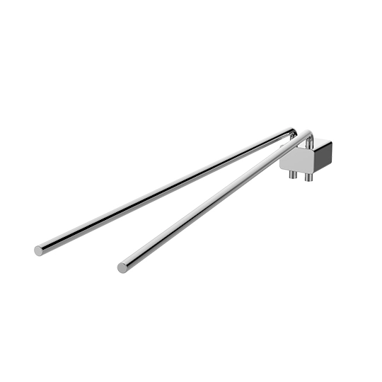 Porte-serviettes pivotant double