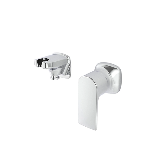 Mitigeur de douche encastré avec support de douche et alimentation murale
