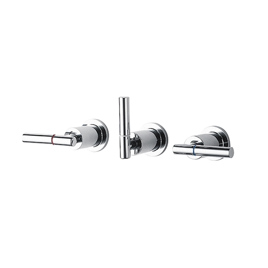 Valve à trois leviers (pomme de douche/douche à main/baignoire)