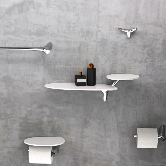 Accessoires de salle de bain nature